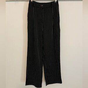 SHEIN black and white pinstripe pants